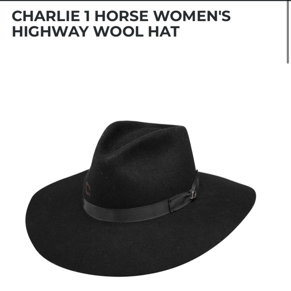 Black Charlie 1 Horse Wool Highway Hat